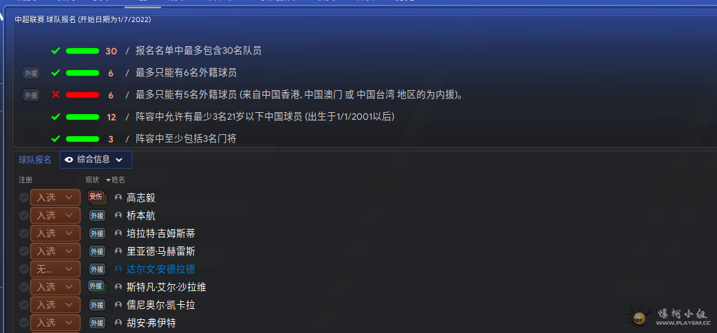 上海申花6外援